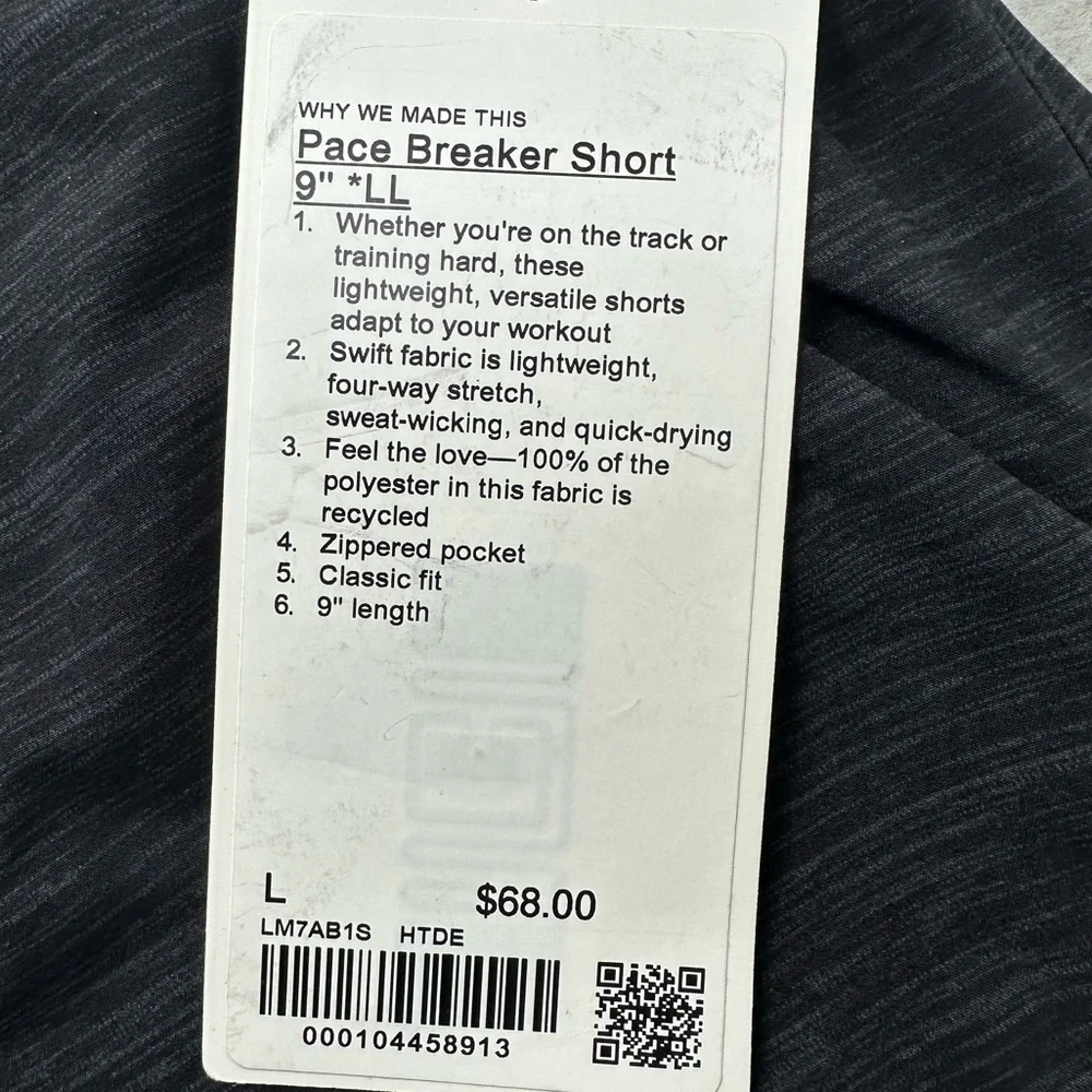 Brand New Pace Breaker Short
Black
9" *Length. - Picture 2 of 3